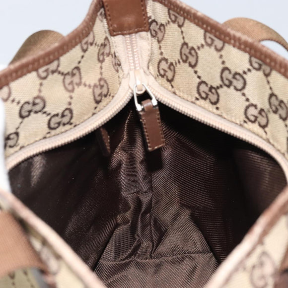 GUCCI GG Canvas Tote Bag Beige 28898 Auth ka2752