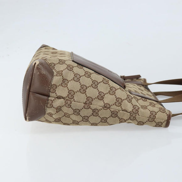 GUCCI GG Canvas Tote Bag Beige 28898 Auth ka2752