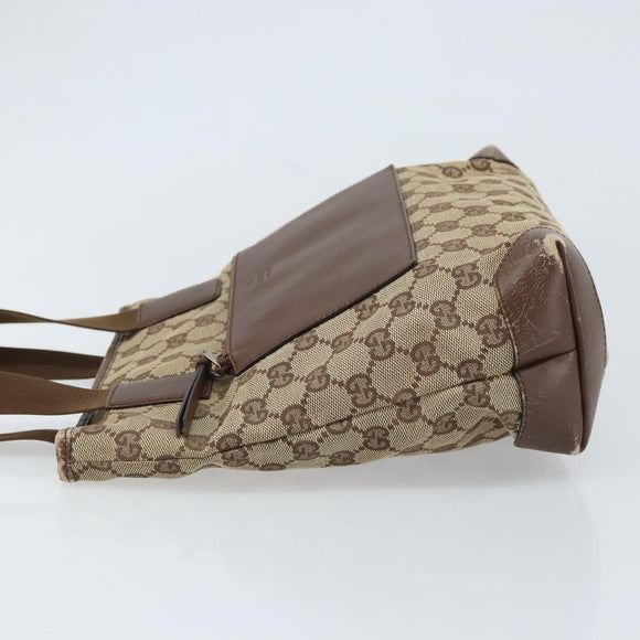GUCCI GG Canvas Tote Bag Beige 28898 Auth ka2752