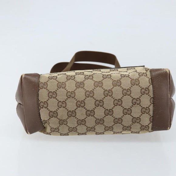 GUCCI GG Canvas Tote Bag Beige 28898 Auth ka2752