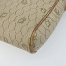 Christian Dior Honeycomb Canvas Shoulder Bag PVC Beige Gold Auth ka2753-10