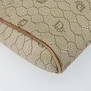 Christian Dior Honeycomb Canvas Shoulder Bag PVC Beige Gold Auth ka2753-11
