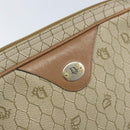Christian Dior Honeycomb Canvas Shoulder Bag PVC Beige Gold Auth ka2753-14