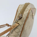 Christian Dior Honeycomb Canvas Shoulder Bag PVC Beige Gold Auth ka2753-15