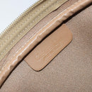 Christian Dior Honeycomb Canvas Shoulder Bag PVC Beige Gold Auth ka2753-16