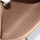 Christian Dior Honeycomb Canvas Shoulder Bag PVC Beige Gold Auth ka2753-17