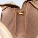 Christian Dior Honeycomb Canvas Shoulder Bag PVC Beige Gold Auth ka2753-19