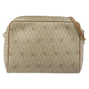 Christian Dior Honeycomb Canvas Shoulder Bag PVC Beige Gold Auth ka2753-3
