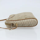 Christian Dior Honeycomb Canvas Shoulder Bag PVC Beige Gold Auth ka2753-5
