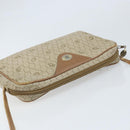 Christian Dior Honeycomb Canvas Shoulder Bag PVC Beige Gold Auth ka2753-6