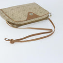 Christian Dior Honeycomb Canvas Shoulder Bag PVC Beige Gold Auth ka2753-7
