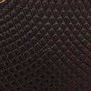 BALLY Shoulder Bag Leather Dark Brown Gold Auth ka2757-3