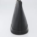 BURBERRY Tote Bag Leather Black Gold Auth ka2760-3