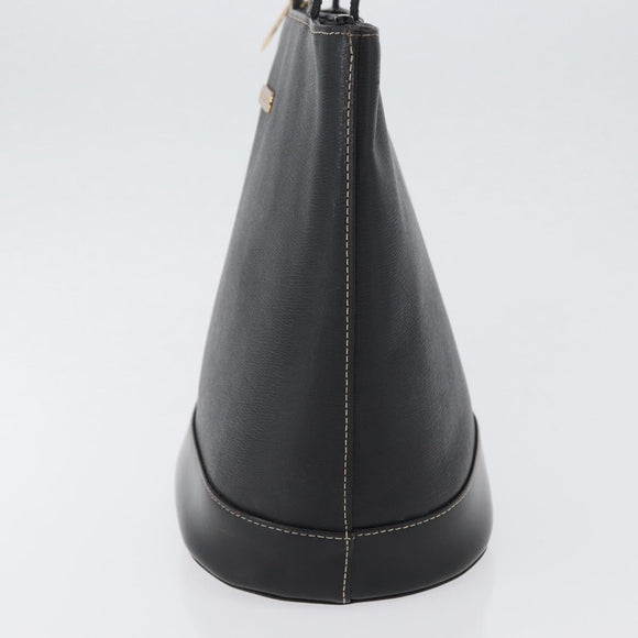 BURBERRY Tragetasche Leder Schwarz Gold Original ka2760
