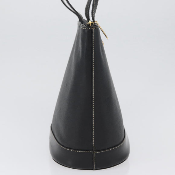 BURBERRY Tragetasche Leder Schwarz Gold Original ka2760