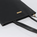 BURBERRY Tote Bag Leather Black Gold Auth ka2760-6