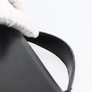 CELINE Horsebit Shoulder Bag Leather Black Gold Auth ka2765-14