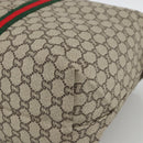 GUCCI GG Plus Supreme Web Sherry Line Tote Bag PVC Beige Red Green Auth ka2768-9