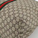 GUCCI GG Plus Supreme Web Sherry Line Tote Bag PVC Beige Red Green Auth ka2768-15