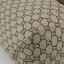 GUCCI GG Plus Supreme Web Sherry Line Tote Bag PVC Beige Red Green Auth ka2768-16