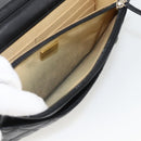 CHANEL Matelasse Chain Shoulder Bag Lamb Skin Black Gold CC Auth ka2771A-10