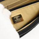 CHANEL Matelasse Chain Shoulder Bag Lamb Skin Black Gold CC Auth ka2771A-11