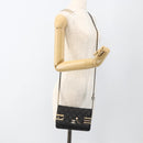 CHANEL Matelasse Chain Shoulder Bag Lamb Skin Black Gold CC Auth ka2771A-26