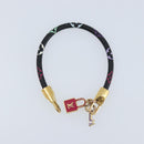 LOUIS VUITTON Multicolor Bra Rubbed Lach It Bracelet Black M6603F Auth ka2772M-2