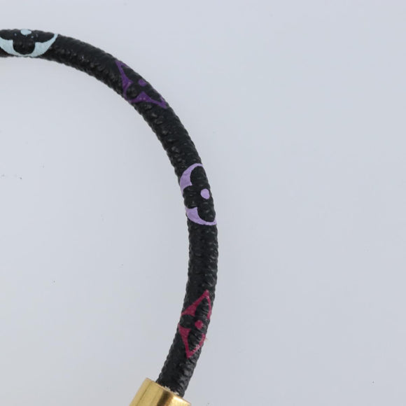 LOUIS VUITTON Multicolor Bra Rubbed Lach It Bracelet Black M6603F Auth ka2772M