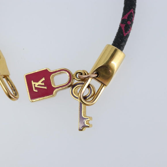 LOUIS VUITTON Multicolor Bra Rubbed Lach It Bracelet Black M6603F Auth ka2772M