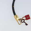 LOUIS VUITTON Multicolor Bra Rubbed Lach It Bracelet Black M6603F Auth ka2772M-8