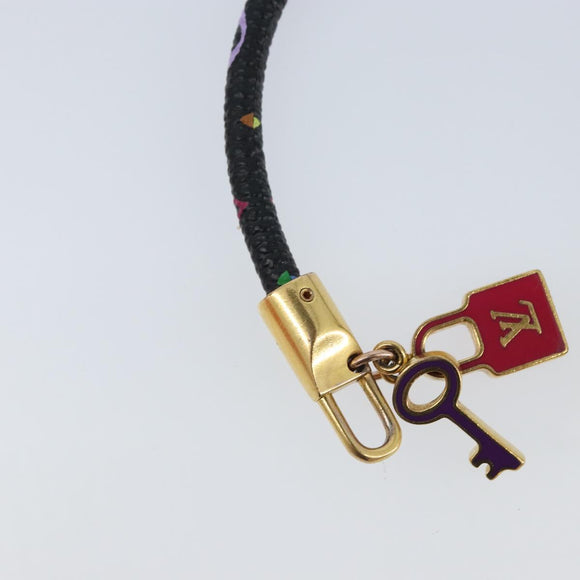 LOUIS VUITTON Multicolor Bra Rubbed Lach It Bracelet Black M6603F Auth ka2772M