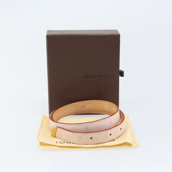 LOUIS VUITTON Monogram Cherry Blossom Ceinture Belt 33.1"" M9273W Auth ka2773V