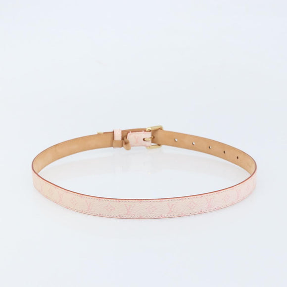 LOUIS VUITTON Monogram Cherry Blossom Ceinture Belt 33.1"" M9273W Auth ka2773V