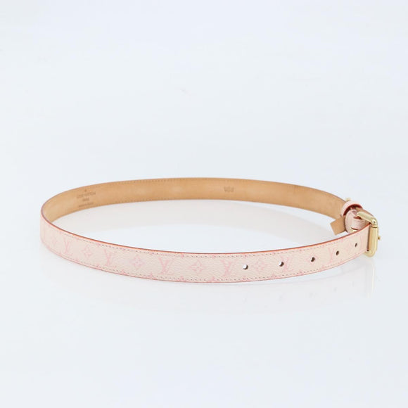 LOUIS VUITTON Monogram Cherry Blossom Ceinture Belt 33.1"" M9273W Auth ka2773V