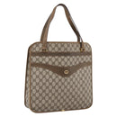 GUCCI GG Supreme Tote Bag PVC Beige Gold Auth ka2776-1