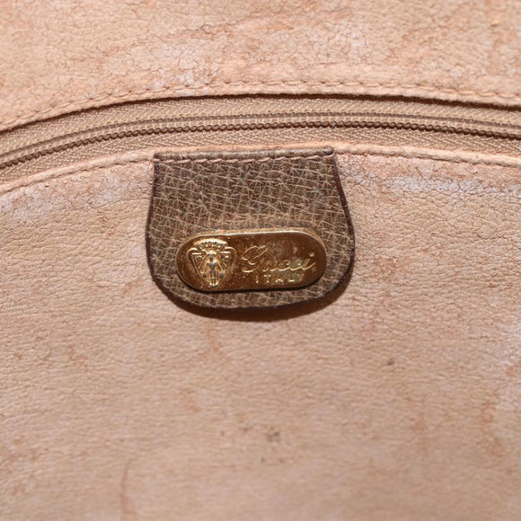 GUCCI GG Supreme Tote Bag PVC Beige Gold Auth ka2776