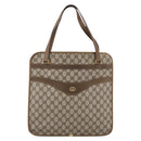 GUCCI GG Supreme Tote Bag PVC Beige Gold Auth ka2776-13