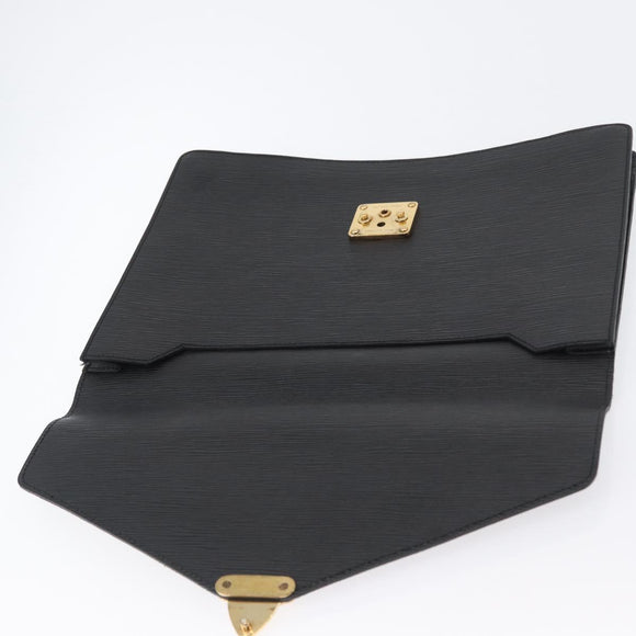 LOUIS VUITTON Epi Porte Documents・Senatur Briefcase Black M54452 Auth ka2779
