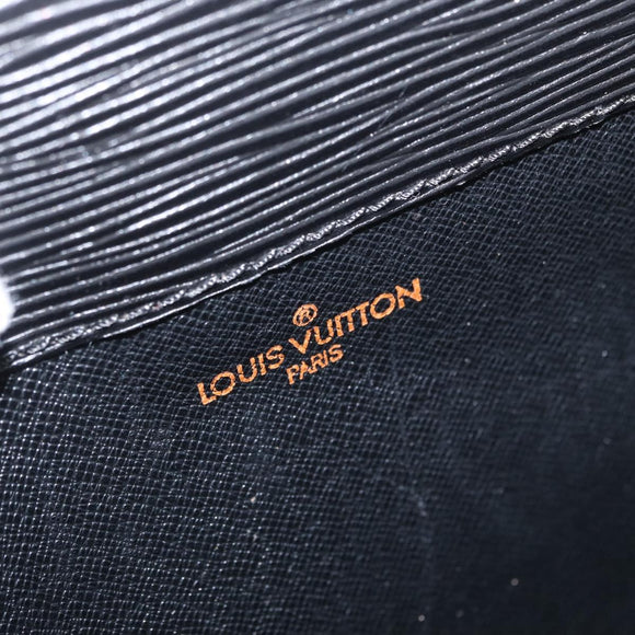 LOUIS VUITTON Epi Porte Documents・Senatur Briefcase Black M54452 Auth ka2779