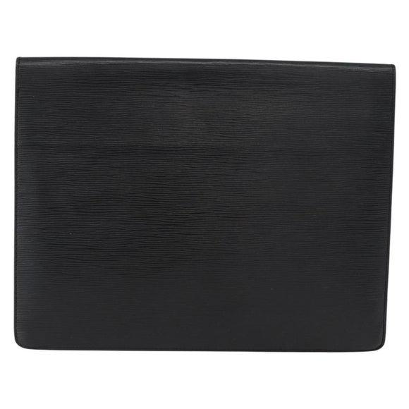 LOUIS VUITTON Epi Porte Documents・Senatur Briefcase Black M54452 Auth ka2779