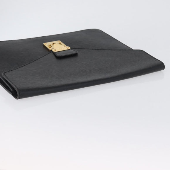 LOUIS VUITTON Epi Porte Documents・Senatur Briefcase Black M54452 Auth ka2779