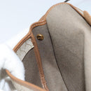 Christian Dior Honeycomb Canvas Shoulder Bag PVC Beige Gold Auth ka2785-19
