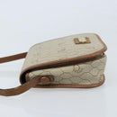Christian Dior Honeycomb Canvas Shoulder Bag PVC Beige Gold Auth ka2785-5