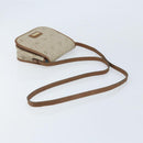 Christian Dior Honeycomb Canvas Shoulder Bag PVC Beige Gold Auth ka2785-7