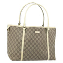 GUCCI GG Supreme Tote Bag PVC Beige Gold 197953 Auth ka2787-1