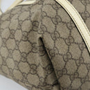 GUCCI GG Supreme Tote Bag PVC Beige Gold 197953 Auth ka2787-13