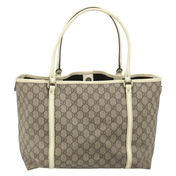 GUCCI GG Supreme Tote Bag PVC Beige Gold 197953 Auth ka2787