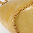 LOUIS VUITTON Monogram Vernis Houston Hand Bag Beige M91004 LV Auth ka279-15
