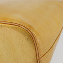 LOUIS VUITTON Monogram Vernis Houston Hand Bag Beige M91004 LV Auth ka279-16